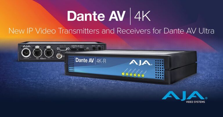 AJA Dante AV 4K, la soluzione per il Video e Audio Dante over IP